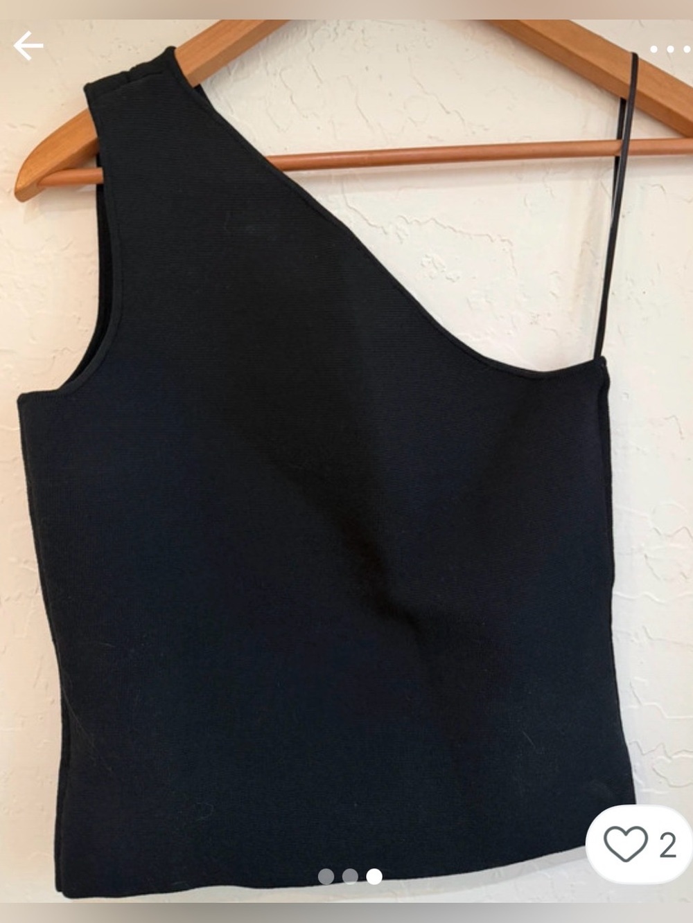 Express Black One-Shoulder Knit Tank Top